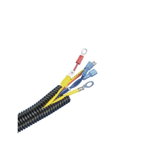 Corrugated Loom Tubing, 0.62"x100ft L, Blk